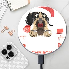 German Wirehaired Pointer T- Shirt German Wirehaired Pointer Merry Christmas T- Shirt (6) Wireless Fast Charger(white) by ZUXUMI