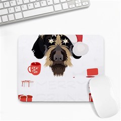 German Wirehaired Pointer T- Shirt German Wirehaired Pointer Merry Christmas T- Shirt Small Mousepad by ZUXUMI