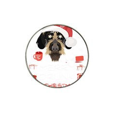 German Wirehaired Pointer T- Shirt German Wirehaired Pointer Merry Christmas T- Shirt Hat Clip Ball Marker by ZUXUMI