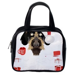 German Wirehaired Pointer T- Shirt German Wirehaired Pointer Merry Christmas T- Shirt Classic Handbag (one Side) by ZUXUMI