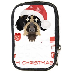 German Wirehaired Pointer T- Shirt German Wirehaired Pointer Merry Christmas T- Shirt Compact Camera Leather Case by ZUXUMI