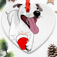 Bulldog T- Shirt Running Bulldog T- Shirt Ornament (heart)