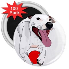 Bulldog T- Shirt Running Bulldog T- Shirt 3  Magnets (100 Pack) by JamesGoode