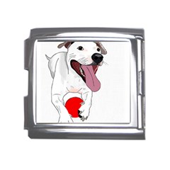 Bulldog T- Shirt Running Bulldog T- Shirt Mega Link Italian Charm (18mm) by JamesGoode