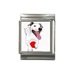 Bulldog T- Shirt Running Bulldog T- Shirt Italian Charm (13mm) by JamesGoode