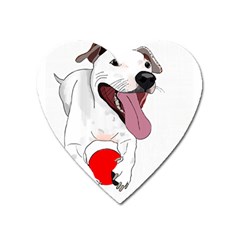 Bulldog T- Shirt Running Bulldog T- Shirt Heart Magnet by JamesGoode