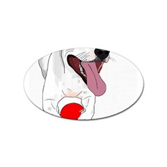 Bulldog T- Shirt Running Bulldog T- Shirt Sticker Oval (10 Pack) by JamesGoode