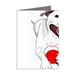 Bulldog T- Shirt Running Bulldog T- Shirt Mini Greeting Cards (Pkg of 8) Right