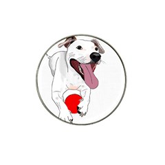 Bulldog T- Shirt Running Bulldog T- Shirt Hat Clip Ball Marker (4 Pack) by JamesGoode