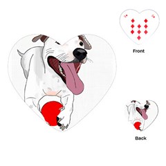 Bulldog T- Shirt Running Bulldog T- Shirt Playing Cards Single Design (heart)