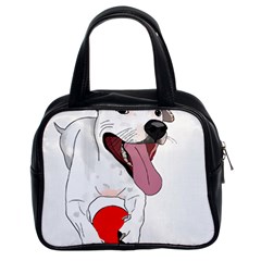 Bulldog T- Shirt Running Bulldog T- Shirt Classic Handbag (two Sides) by JamesGoode