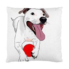 Bulldog T- Shirt Running Bulldog T- Shirt Standard Cushion Case (one Side) by JamesGoode