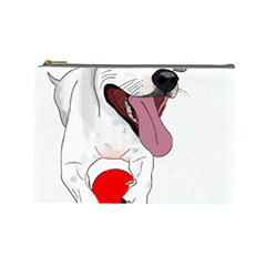 Bulldog T- Shirt Running Bulldog T- Shirt Cosmetic Bag (large)