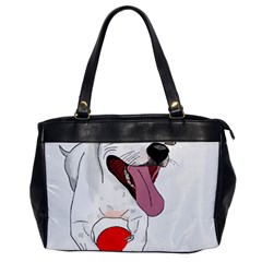 Bulldog T- Shirt Running Bulldog T- Shirt Oversize Office Handbag by JamesGoode