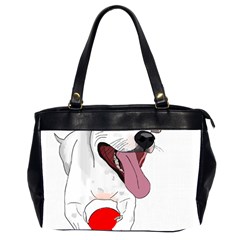 Bulldog T- Shirt Running Bulldog T- Shirt Oversize Office Handbag (2 Sides) by JamesGoode