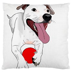 Bulldog T- Shirt Running Bulldog T- Shirt Large Cushion Case (two Sides) by JamesGoode