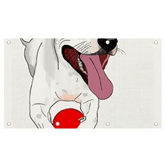 Bulldog T- Shirt Running Bulldog T- Shirt Banner And Sign 7  X 4  by JamesGoode