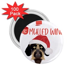 German Wirehaired Pointer T- Shirt German Wirehaired Pointer Mulled Wine Christmas T- Shirt 2 25  Magnets (100 Pack)  by ZUXUMI