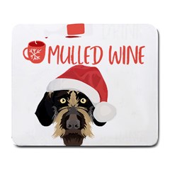 German Wirehaired Pointer T- Shirt German Wirehaired Pointer Mulled Wine Christmas T- Shirt Large Mousepad by ZUXUMI