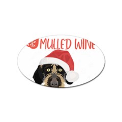 German Wirehaired Pointer T- Shirt German Wirehaired Pointer Mulled Wine Christmas T- Shirt Sticker Oval (100 Pack) by ZUXUMI