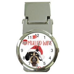 German Wirehaired Pointer T- Shirt German Wirehaired Pointer Mulled Wine Christmas T- Shirt Money Clip Watches by ZUXUMI