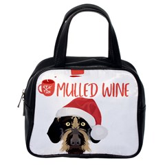 German Wirehaired Pointer T- Shirt German Wirehaired Pointer Mulled Wine Christmas T- Shirt Classic Handbag (one Side) by ZUXUMI