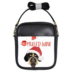 German Wirehaired Pointer T- Shirt German Wirehaired Pointer Mulled Wine Christmas T- Shirt Girls Sling Bag by ZUXUMI