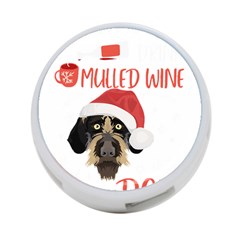 German Wirehaired Pointer T- Shirt German Wirehaired Pointer Mulled Wine Christmas T- Shirt 4-port Usb Hub (one Side) by ZUXUMI