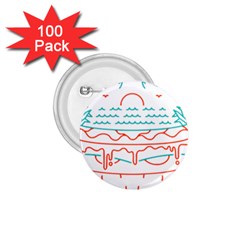 Burger T- Shirt Beach Burger T- Shirt 1 75  Buttons (100 Pack)  by JamesGoode