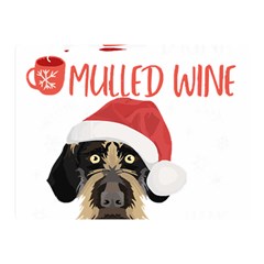 German Wirehaired Pointer T- Shirt German Wirehaired Pointer Mulled Wine Christmas T- Shirt Two Sides Premium Plush Fleece Blanket (mini) by ZUXUMI