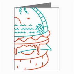 Burger T- Shirt Beach Burger T- Shirt Greeting Cards (pkg Of 8)