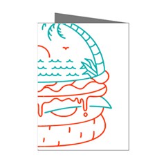 Burger T- Shirt Beach Burger T- Shirt Mini Greeting Cards (pkg Of 8) by JamesGoode