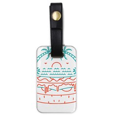 Burger T- Shirt Beach Burger T- Shirt Luggage Tag (one Side) by JamesGoode