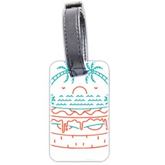 Burger T- Shirt Beach Burger T- Shirt Luggage Tag (two Sides) by JamesGoode