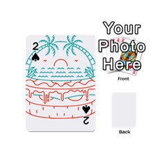 Burger T- Shirt Beach Burger T- Shirt Playing Cards 54 Designs (mini)