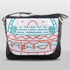 Burger T- Shirt Beach Burger T- Shirt Messenger Bag by JamesGoode