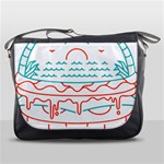 Burger T- Shirt Beach Burger T- Shirt Messenger Bag Front