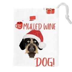 German Wirehaired Pointer T- Shirt German Wirehaired Pointer Mulled Wine Christmas T- Shirt Drawstring Pouch (5xl) by ZUXUMI