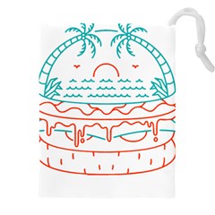 Burger T- Shirt Beach Burger T- Shirt Drawstring Pouch (4xl) by JamesGoode