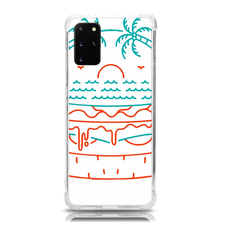 Burger T- Shirt Beach Burger T- Shirt Samsung Galaxy S20Plus 6.7 Inch TPU UV Case