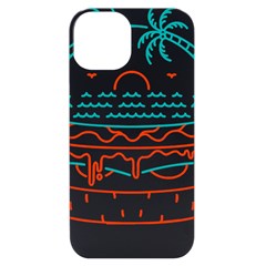 Burger T- Shirt Beach Burger T- Shirt Iphone 14 Black Uv Print Case by JamesGoode