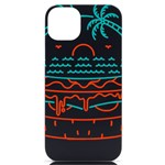 Burger T- Shirt Beach Burger T- Shirt iPhone 14 Plus Black UV Print Case Front