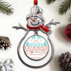 Burger T- Shirt Beach Burger T- Shirt Metal Snowman Ornament