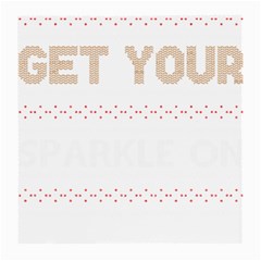 Get Your Sparkle On T- Shirt Get Your Sparkle On Ugly Christmas Sweater T- Shirt Medium Glasses Cloth (2 Sides) by ZUXUMI