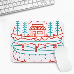 Burger T- Shirt Burger Shop In Nature T- Shirt Small Mousepad by JamesGoode