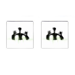 Ghost Hunting T- Shirt Ghost Hunting - Weekend Forecast Ghost Hunting With A Chance Of Cold Spots T- Cufflinks (square) by ZUXUMI