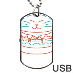 Burger T- Shirt Cat Burger T- Shirt Dog Tag Usb Flash (one Side)