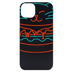 Burger T- Shirt Cat Burger T- Shirt Iphone 14 Plus Black Uv Print Case