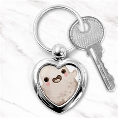 Ghost T- Shirt Watercolor Cute Ghost T- Shirt Key Chain (heart) by ZUXUMI