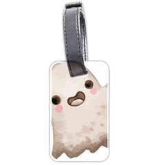 Ghost T- Shirt Watercolor Cute Ghost T- Shirt Luggage Tag (two Sides) by ZUXUMI